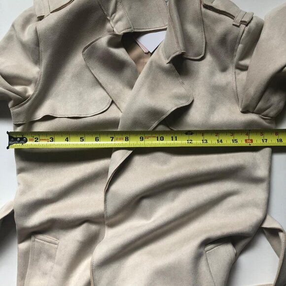 Philosophy Republic Clothing, Sz: XS, faux suede, trench coat, NWT, Color: Pearl - Picture 13 of 14